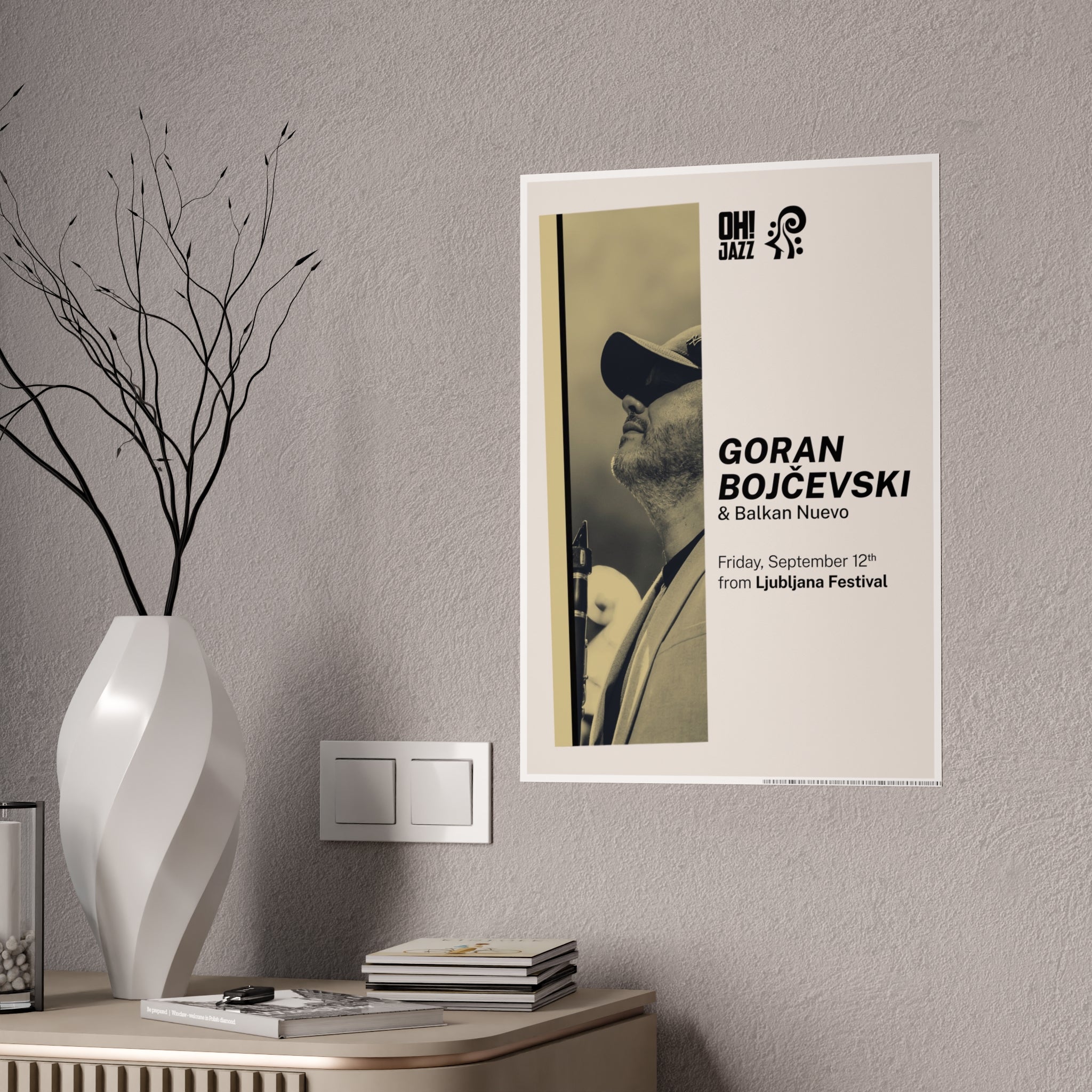 Goran Bojčevski at the Ljubljana Festival Art Print, Music Wall Decor, Jazz Lover Gift, Home Office Decor