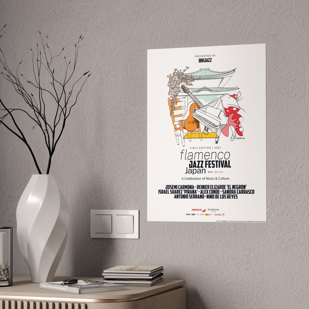 Flamenco Jazz Festival Art Print, Music Wall Decor, Jazz Lover Gift, Home Office Decor