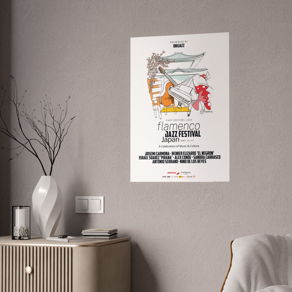 Flamenco Jazz Festival Art Print, Music Wall Decor, Jazz Lover Gift, Home Office Decor