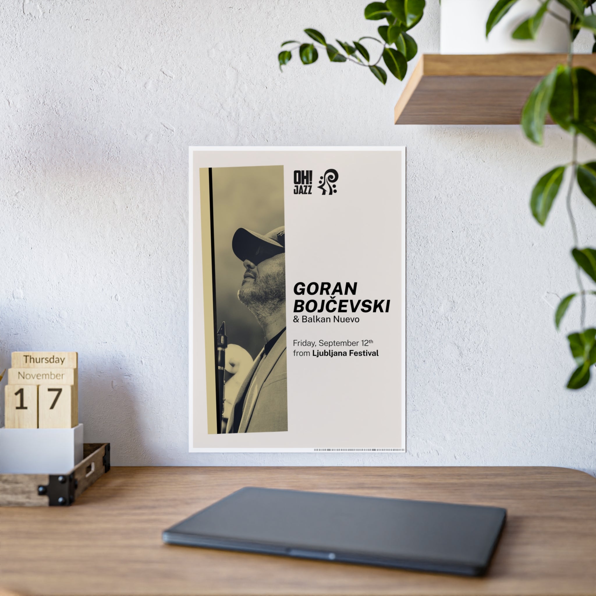 Goran Bojčevski at the Ljubljana Festival Art Print, Music Wall Decor, Jazz Lover Gift, Home Office Decor