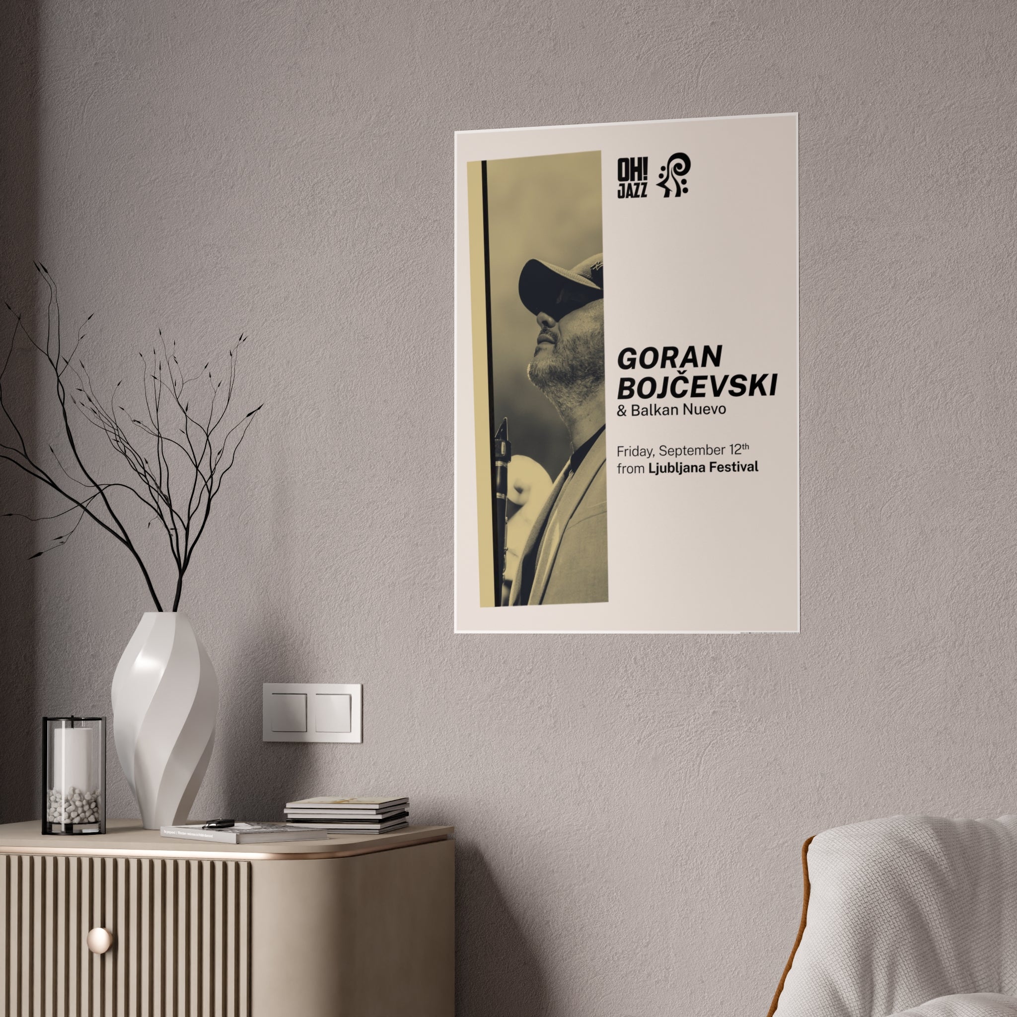 Goran Bojčevski at the Ljubljana Festival Art Print, Music Wall Decor, Jazz Lover Gift, Home Office Decor