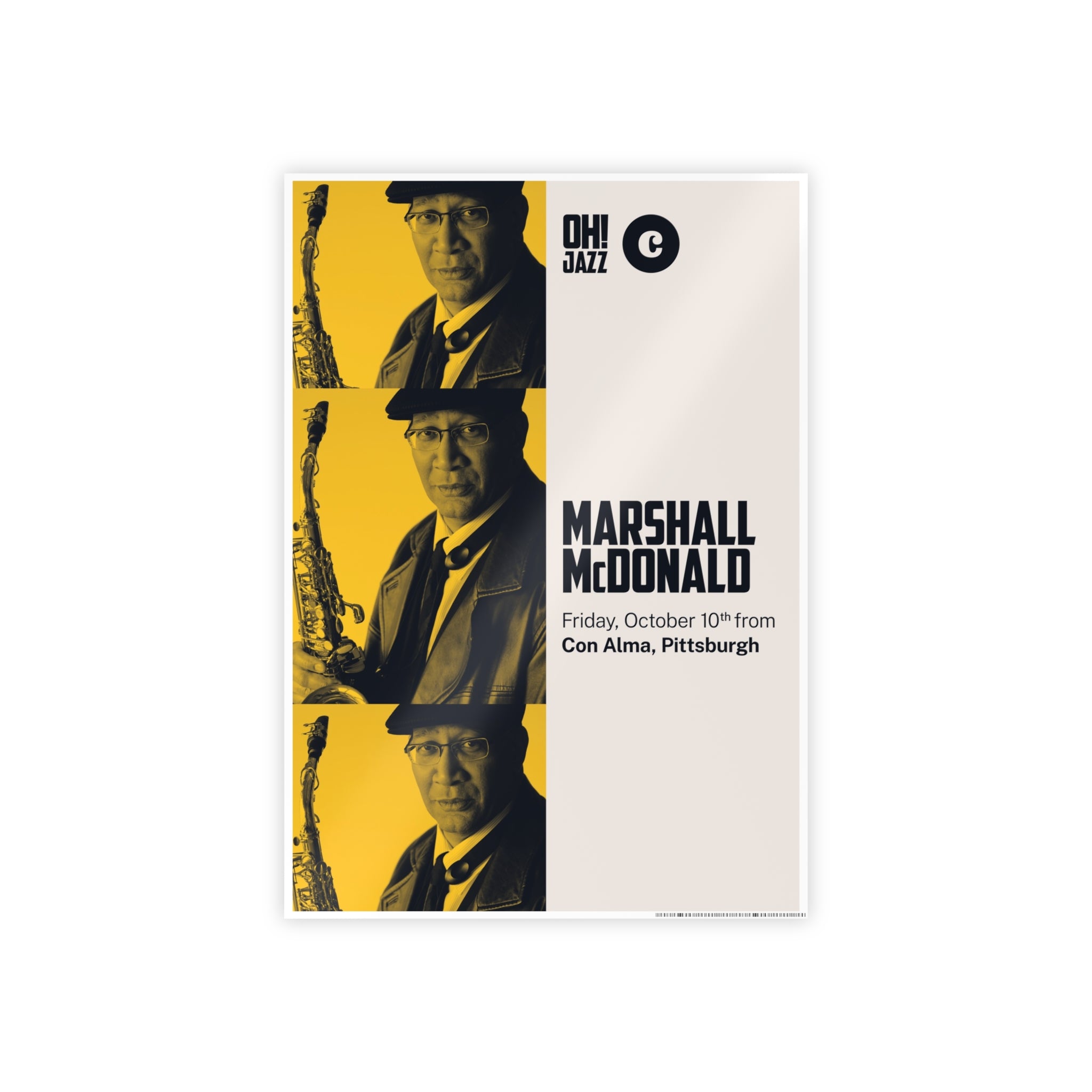 Marshall McDonald Live at the Con Alma Art Print, Music Wall Decor, Jazz Lover Gift, Home Office Decor