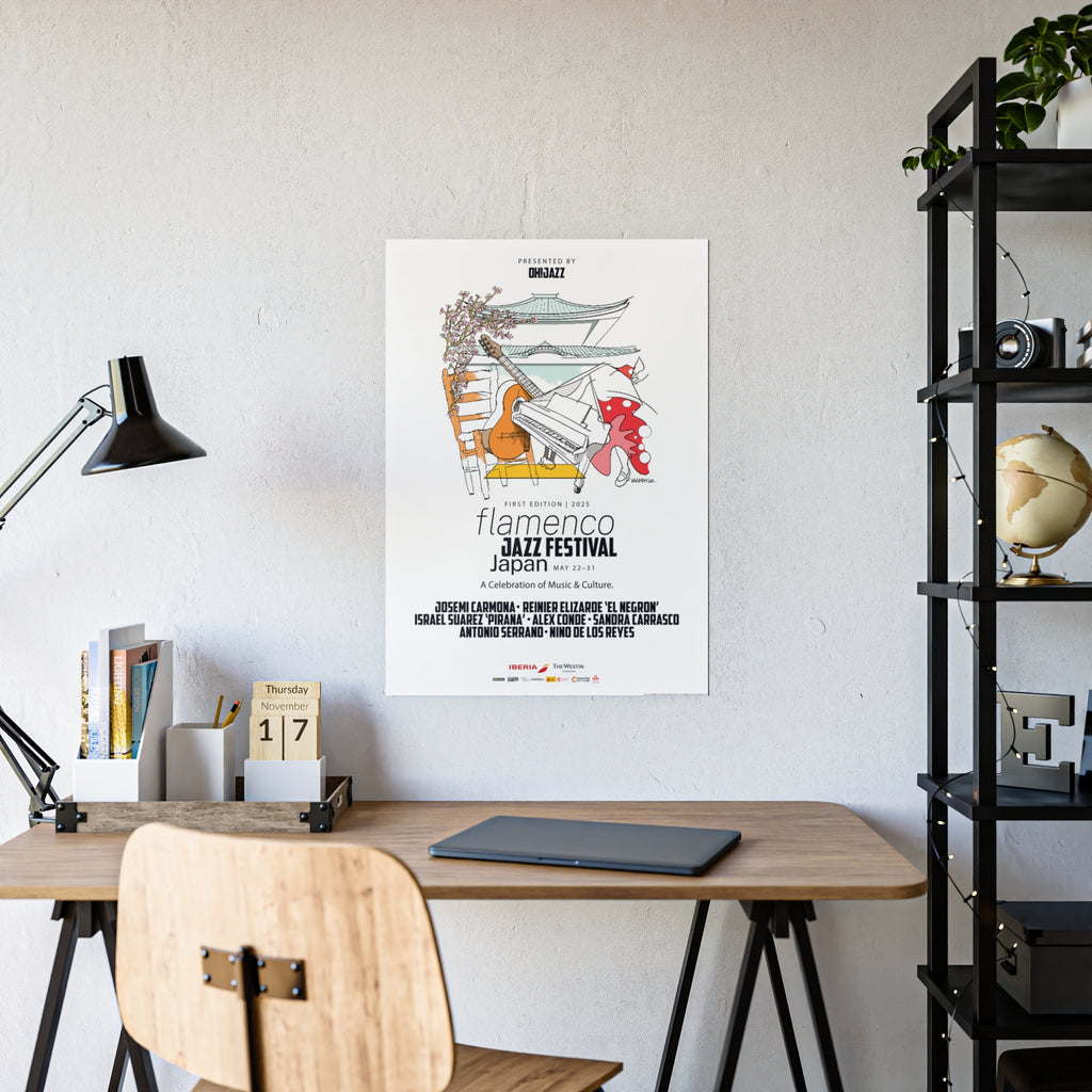 Flamenco Jazz Festival Art Print, Music Wall Decor, Jazz Lover Gift, Home Office Decor