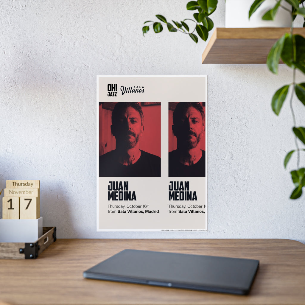 Juan Medina at Madrid's Sala Villanos Art Print, Music Wall Decor, Jazz Lover Gift, Home Office Decor