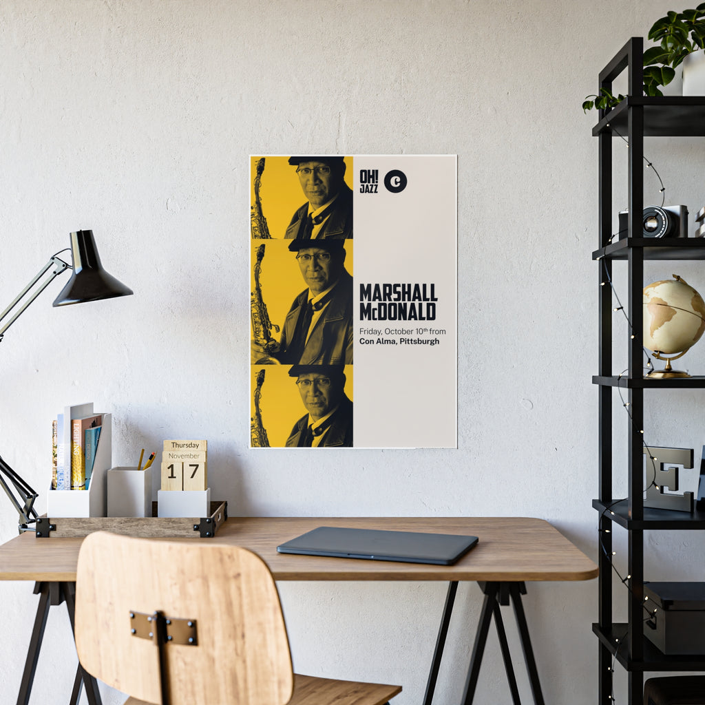 Marshall McDonald Live at the Con Alma Art Print, Music Wall Decor, Jazz Lover Gift, Home Office Decor