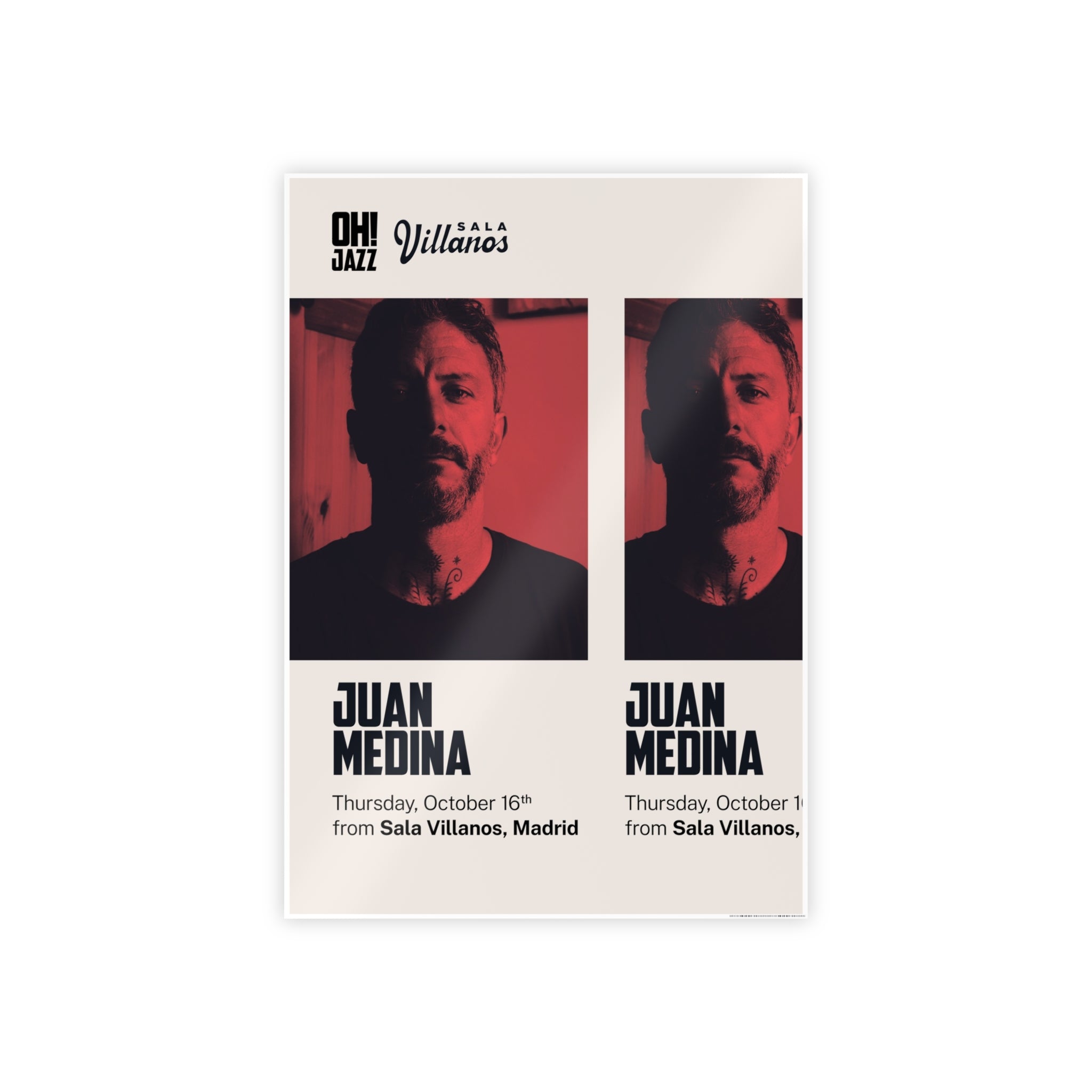 Juan Medina at Madrid's Sala Villanos Art Print, Music Wall Decor, Jazz Lover Gift, Home Office Decor