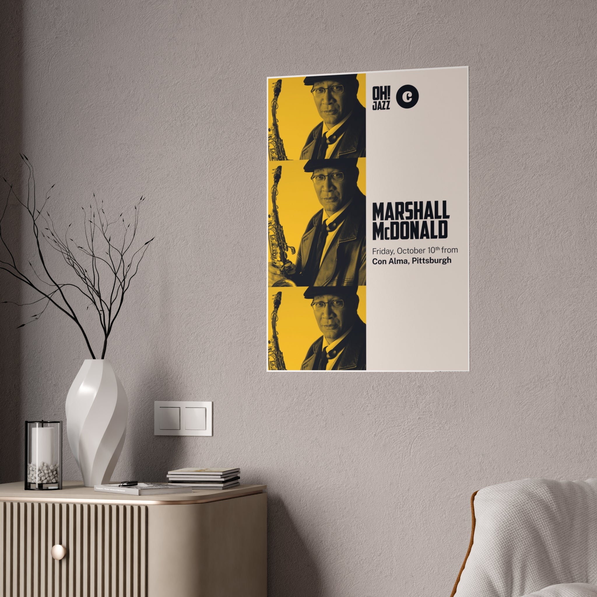 Marshall McDonald Live at the Con Alma Art Print, Music Wall Decor, Jazz Lover Gift, Home Office Decor